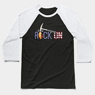 ROCK ON Rockhound - Rockhounding Geology Pick Hammer US Flag Baseball T-Shirt